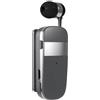 Uposao Auricolare Bluetooth V4.1 Con Clip Auricolare In-ear Retrattile Auricolare Vivavoce Sport Driver Auricolare Per Collegare 5 Dispositivi Contemporaneamente Per Autista, Bici, Sport
