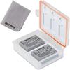 Batmax 2 confezioni di batterie NB-10L NB10L con custodia per batteria e scheda di memoria per Canon PowerShot G1 X, G3 X, G15, G16, SX40 HS, SX50 HS, SX60 HS Camera