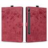 Rosbtib Custodia per Samsung Galaxy Tab S8 Plus 2022/ S7 FE 2021/ S7 Plus 2020 12,4 PU Pelle Flip Cover con Magnetica Slot per schede Cover Galaxy Tab S8+/S7+/S7 FE 5G, Rosso