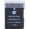 DSTE EN-EL14 ENEL14A (1600mAh/7,4V) Batteria compatibile con Nikon D5100 D5300 D5500 D3400 D5600 D3500 P7000 P7200 P7800