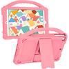 JOGUIIA Custodia per bambini per iPad Mini 5/4/3/2/1, custodia in silicone premium per Apple iPad 7,9 Mini 5a/4a/3a/2a/1a generazione con supporto integrato (rosa)