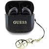 CG MOBILE Guess Charm TWS - Auricolari wireless con effetto lucido e logo classico, colore: Nero