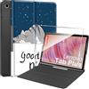 Rojeuinn Cover per Lenovo Tab plus 11.5'' (2024) custodie + 1 Pezzi Vetro Temperato,Gomma Protezione Protettivo,Ultra Sottile Antiurto Anti-Graffio TPU Flessibile Case -Good Night