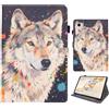 Bemoloon Tablet Cover in Pelle PU per Honor Pad X9a/X9 Pro 11.5 - Colori Vibranti & Design alla Moda, Anti-Graffio, Lupo Colorato