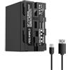 FEELWORLD 1 Pack NP-F970 6600mAh Batteria sostitutiva di NP-F970 F960 F950 F770 F750 F570 F550, ricarica rapida USB-C ricaricabile per luce LED, monitor fotocamera, trasmissione wireless