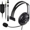 Joso Cuffie PS5 PS4 unilaterali con cavo da 3,5 mm per gaming online con microfono per PS5, PS4 Pro PS4 Slim Controller, S-witch, laptop, smartphone, ufficio business