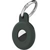 Ainiv Portachiavi per Airtag, Custodia per Airtag Portachiavi in Spesso Silicone, Localizzatore di Chiavi Portatile per Zaini e Animali Domestici, Mini Cover Protettiva Tracker, Verde Scuro
