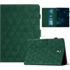 AYXYYDS Custodia per Samsung Galaxy Tab A 10.5 2018 SM-T590/T595, Galaxy Tab A 10.5 PU Leather Folio Case, Portafoglio con Silicone Interno Case e Porta Carte（Auto Wake/Sleep） (verde)