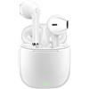 yobola Cuffie Bluetooth, Auricolari Wireless In-Ear Stereo HiFi Cuffiette | Comodo e Leggero, HD Microfono, Controllo Touch, IPX5 Impermeabili, Ricarica Rapida, 25 Ore, per iOS/Android Telefono, Bianco