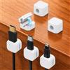Generic 6 organizer per cavi, da scrivania, da parete, per la gestione dei cavi di ricarica del telefono, colore bianco