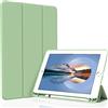 Figair Custodia per iPad Air 3ª Generazione/Pro 10,5 pollici | retro in TPU morbido, ultrasottile e leggera, Smart Cover con auto sleep/wake e portapencil, Verde