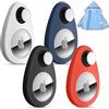 Lulaven per Airtag - Custodia nascosta per localizzatore GPS per bambini, confezione da 4,custodia in silicone per Airtag anti-rimozione con spilli,adatta per bambini,anziani,animali domestici,zaini