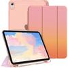 FINTIE Cover per iPad (A16) 11ª Gen 11 (2025) / iPad 10ª Gen 10.9 (2022) | con Portapenne - Sottile Leggero Opaca Trasparente Posteriore Custodia con Auto Sveglia/Sonno, Sunset Ombre