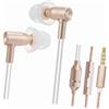 Fesjoy Auricolari Intrauricolari Cablati Airtube da 3,5 Mm con Riduzione del Rumore, Cuffie per Telefono con Tubo 'aria, Riduzione delle Radiazioni Al 98% per, Tablet, Auricolari Dorati (Oro)