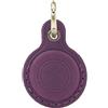 fuchswerk Airtag, portachiavi con custodia, custodia protettiva in vera pelle, compatibile con ciondolo Apple Airtag - completamente chiuso | viola, 00002406