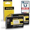 PATONA 2X Batteria per Canon LP-E6 LPE6 1300mAh 7.2V 9.4Wh | Batteria di ricambio per EOS 5D Mark II III IV 5DS R R5 6D 7D 60D 60Da 70D 80D 90D XC10 XC15 WFT-E5 E7, con anticortocircuito