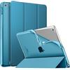 MoKo Cover per iPad 9a/8a/7a Gen 10,2 2021/2020/2019, Blu Francese | iPad Cover in TPU e Pelle PU Semi-Trasparente Sostegno Supporto Sottile con Morbido TPU Cover con Auto Svegliati/Sonno