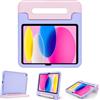 ProCase Custodia iPad A16 11 Generazione 11 Pollici 2025/10 Generazione 10,9 Pollici 2022 per Bambini, Cover Antiurto con Maniglia Convertibile -Viola Rosa