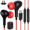 ASKUBSKU Cuffie USB C per Samsung Galaxy A55 A35 A36 A56 A57 A37 A27 5G iPhone 17 16 | Magnetica Stereo Auricolari Tipo C con Cavo Microfono Isolamento Acustico per Redmi Pad Xiaomi 17 POCO X8 OnePlus 13 Pixel 10