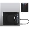 Generic Custodia per disco rigido esterno portatile per laptop, 2 tasche con adesivo riutilizzabile, per Seagate, UnionSine, Toshiba, WD, LaCie, custodia per hard disk esterno da 2,5, nero