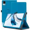 Envibe Custodia per DOOGEE T40 11 Pollici, Cover Tablet DOOGEE T40, Copertura Protettiva Pieghevole con Supporto per Matita e Cinturino da Polso, Protezione Completa. (Azzurro)