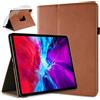 doupi Deluxe Custodia per iPad PRO 12,9 Pollici (4. Generazione) 2020, 360 Gradi Rotable Protezione Etui Stare in Piedi Protettiva, Marrone