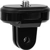 Generic Adattatore per montaggio a vite da 1/4 di pollice, supporto per fotocamera in plastica e metallo con perno di posizionamento per action camera, treppiede, bastone per selfie, impugnatura, compatibile