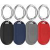 RenSheng 4 Pezzi Custodie Protettive in Silicone Compatibili con Xiaomi Smart Tag, con Portachiavi.Può Essere Attaccato a Valigie, Zaini per Bambini, Chiavi e Animali Domestici.