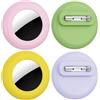Citymore per Airtag Apple,Per porta Airtag Kids impermeabile IP67, Per Airtags bambini in silicone antiurto con spilla invisibile,per vestiti,zaini,tasche,bagagli per bambini,4 pezzi