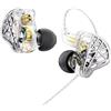 Yinyoo CCZ NC02 - Cuffie in-ear, 10 mm, 1DD, cablate IEM, leggere, Hi-Fi, con jack da 3,5 mm, isolamento acustico IEM per videogiochi, appassionati di musica, cantanti