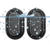 Jiziya Custodia Galaxy SmartTag2 (2023), 2 cover in TPU con nastro adesivo, impermeabile, resistente agli urti e ai graffi. Montaggio nascosto per auto, bicicletta, bagagli e portafoglio (nero + nero