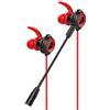 Brussel G11-A - Auricolari per gaming con microfono per tutti i telefoni con interfaccia da 3,5 mm, PC, lettore MP3, colore: Nero Rosso