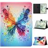 Vaitasy Custodia per Samsung Galaxy Tab A 10.1 Pollici 2016 | Auto Sonno/Sveglia con Supporto Funzione Cover per Galaxy Tab A6 10.1 - Farfalla colorata