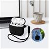 Generic Compatibile con custodia AirPods di 4 generazione [2024], cuffie in morbido silicone con portachiavi, cinghia da polso, copertura protettiva completa per auricolari per AirPods di quarta generazione