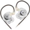 Linsoul KZ EDX Pro X - Auricolari in-ear HiFi con driver dinamico singolo, monitor in-ear con forma ergonomica, auricolari gaming cablati, cavo staccabile per audiofili (senza microfono, trasparente)