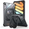 SUPCASE Cover per iPad Mini 7 A17 Pro 2024 - Custodia con Supporto, [Anti-Graffio] [Supporto Ricarica Apple Pencil] Cover Protettiva Sottile e Trasparente per iPad Mini 7a/6a Generazione 8.3'' (Nero)