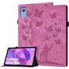 Bemoloon Tab Cover per Lenovo Idea Tab 11 2025 TB-336ZU Pelle PU Stampa Gatto e Farfalla, Custodia a Libro con Supporto, Tasca per Carte, Portapenne, Gatto Rosa
