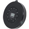 CHICIRIS Lettore CD Portatile Ricaricabile con Altoparlante e Registrazione USB per attività All'aperto (BLACK)