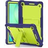Vakarey Custodia per Samsung Galaxy Tab A11+ Plus Bambini Antiurto Cover Tablet per Samsung A9 Plus 5G 11 Pollici,Blu+Verde