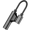 NUOBESTY Adattatore Audio Type-c 3, 5mm Nero in Lega di Alluminio Tpe | Cavo 5v/1a, per USB C Phone e Type-c Mobile Phone, Risposta Chiamate e Controllo Volume