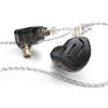 Linsoul KZ Zax - Auricolari in ear Hi-Fi con driver ibrido 1DD+7BA, con alloggiamento in lega di zinco, cavo OFC da 0,75 mm a 2 pin rimovibile (senza microfono, nero)
