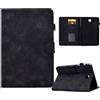 Generico DayQiQiPu Caso per Samsung Galaxy Tab A SM-T550/T555 (9,7 Pollici) in PU Pelle Chiusura Magnetica Flip Cover Custodie Motivo a Cuori Lettere Con Supporto e Auto Wake/Sleep, Nero