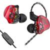 Yinyoo CCZ Melody - Auricolari cablati con driver 1DD 1BA, auricolari da gioco con microfoni, cuffie in-ear cablate con comode alette auricolari 4N, cavo OFC 4N, iems, per gaming, PC, laptop, computer
