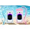 Generic Custodia impermeabile per telefono [confezione da 2] [blocco facile e resistente] IPX8 impermeabile per telefono cellulare da spiaggia, protezione da nuoto per iPhone 17 16 15 14 13 12 11 Pro Max Plus
