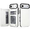 Generic Custodia a portafoglio in pelle PU con scomparti per schede, custodia magnetica per iPhone 16/15/14/13/12/11 Pro Max, X/XS/XR/8/7 Plus, custodia protettiva sottile per telefono