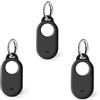 Msagkah Custodia per Samsung Galaxy SmartTag 2, confezione da 3 custodie protettive in silicone leggere antigraffio - Vestibilità precisa, compatibile con SmartTag 2 2023 (nero)