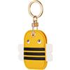 AXFEE Airtags Portachiavi in PU Pelle, Porta Air Tag per GSP Apple | Airtag Cover per Chiavi Zaini e Animale, Portatile, Anti-graffio, Mantiene un Segnale Forte- Ape