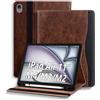 ONETHEFUL Custodia per iPad Air 6 M2 2024/iPad Air 5 2022/iPad Air 4 2020 Cover per Tablet in Pelle PU, Compatibile per iPad Air 6/5/4 Generazione con Supporto Auto Sonno/Sveglia Marrone
