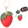 Tolmaiertu AirTag Portachiavi Per Apple AirTag, Localizzatore Di Chiavi Portatile Per Zaini E Animali Domestici, Anti-Graffio, Mantiene Un Segnale Forte - Colore Fragola 2
