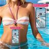Generic Custodia impermeabile per telefono fluorescente universale con cordino per nuoto, snorkeling, rafting, spiaggia, kayak, viaggi, rosa